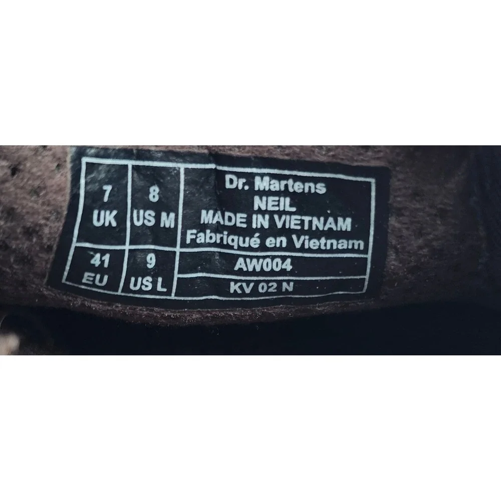 Dr. Martens Neil Brown Leather Slip On Loafers Mens 8 Womens 9 Moc Toe
